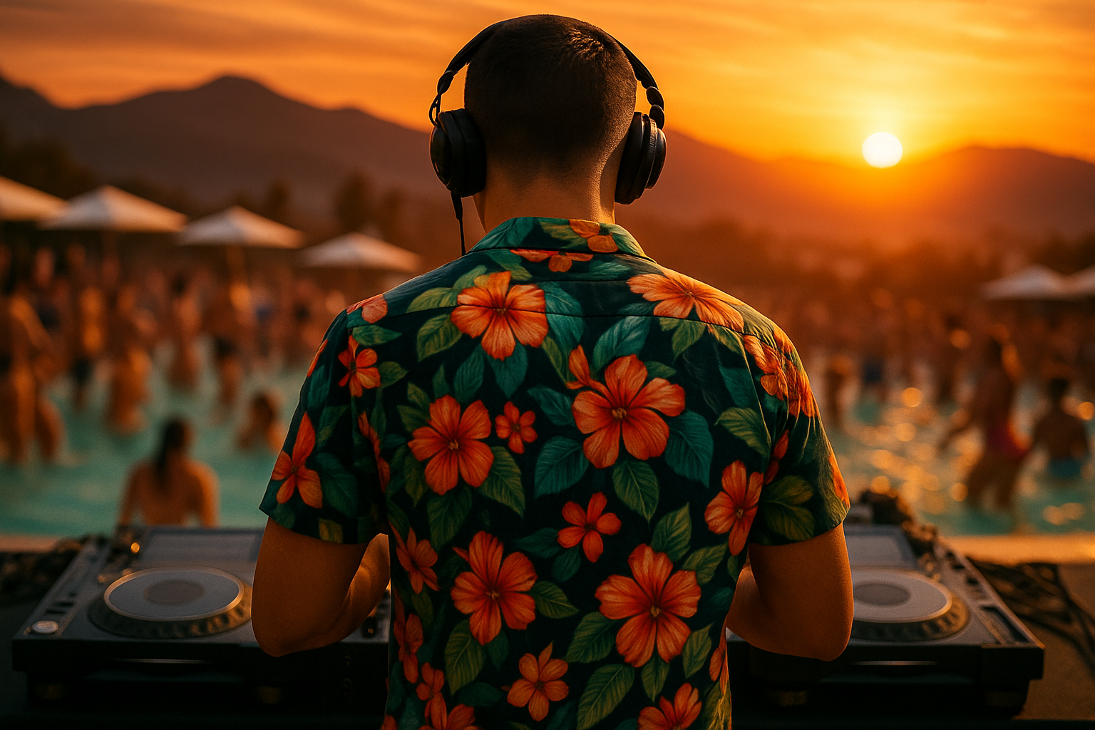 Professional DJ equipment setup